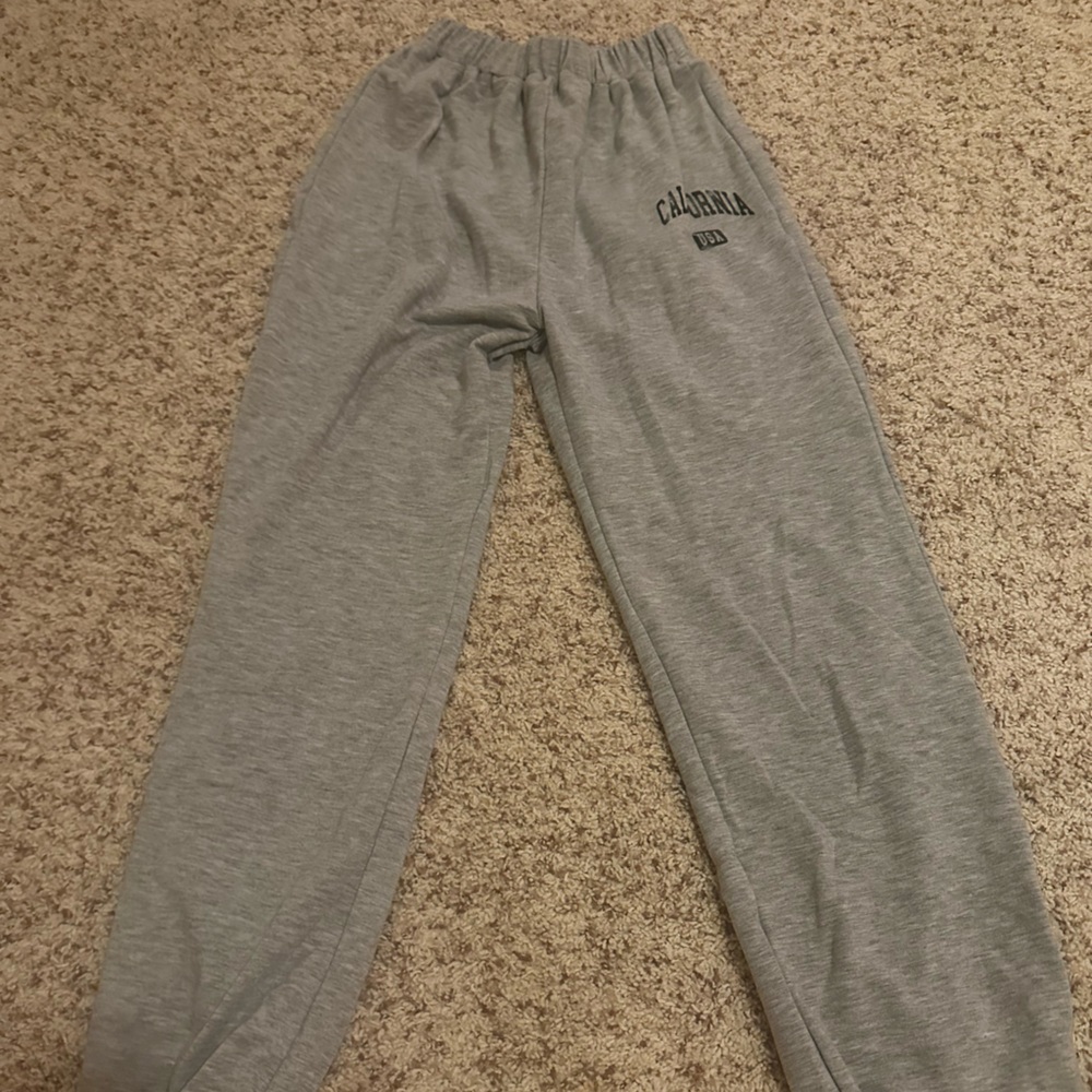 SHEIN Light Gray Casual Pants
